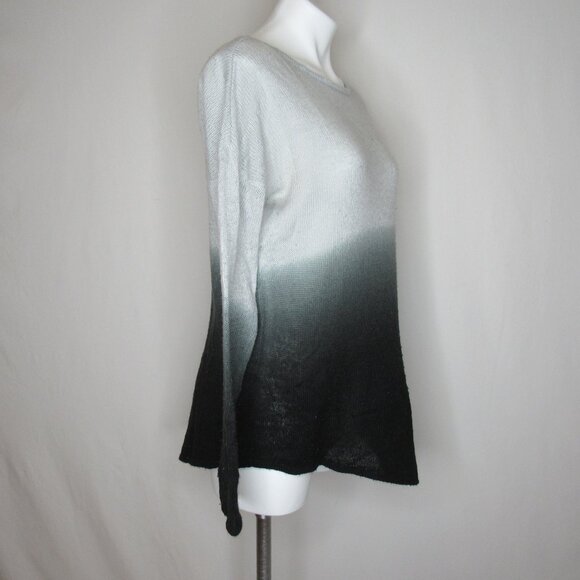Two by Vince Camuto Blue Black Ombre Asymmetrical Sweater Women's M Medium - Picture 4 of 8